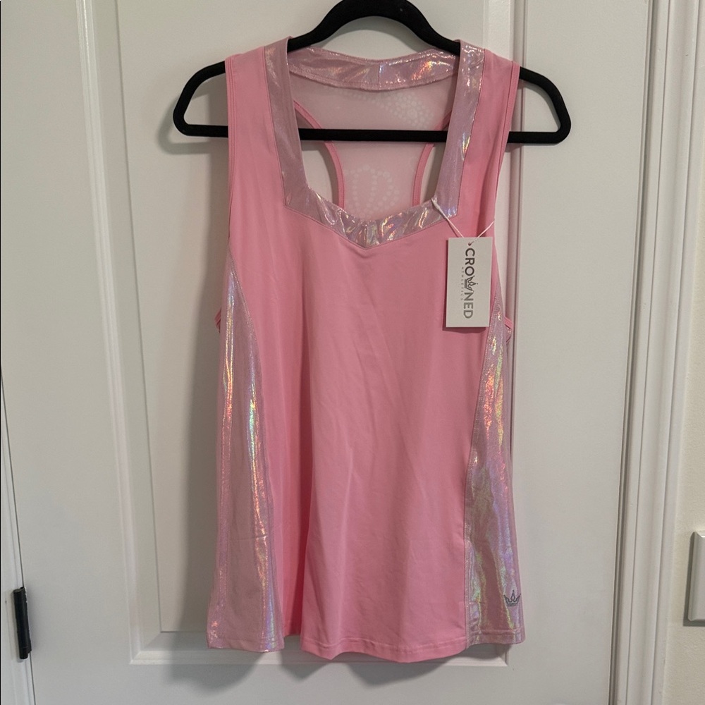 Crown Athletics Pink Prism Flow Tank